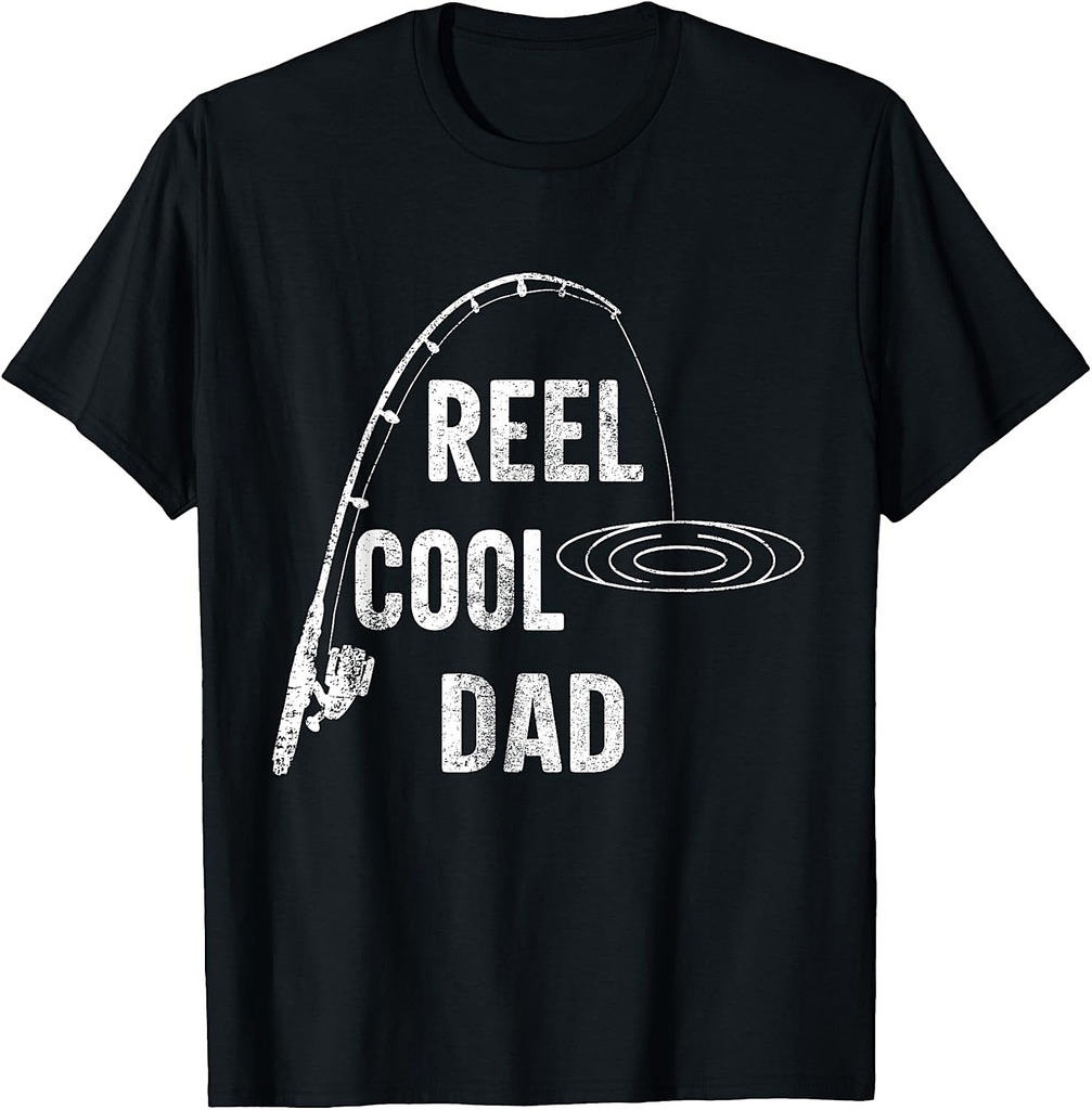 Reel Cool Dad Fishing Lover Daddy Funny Father's Day T-Shirt
