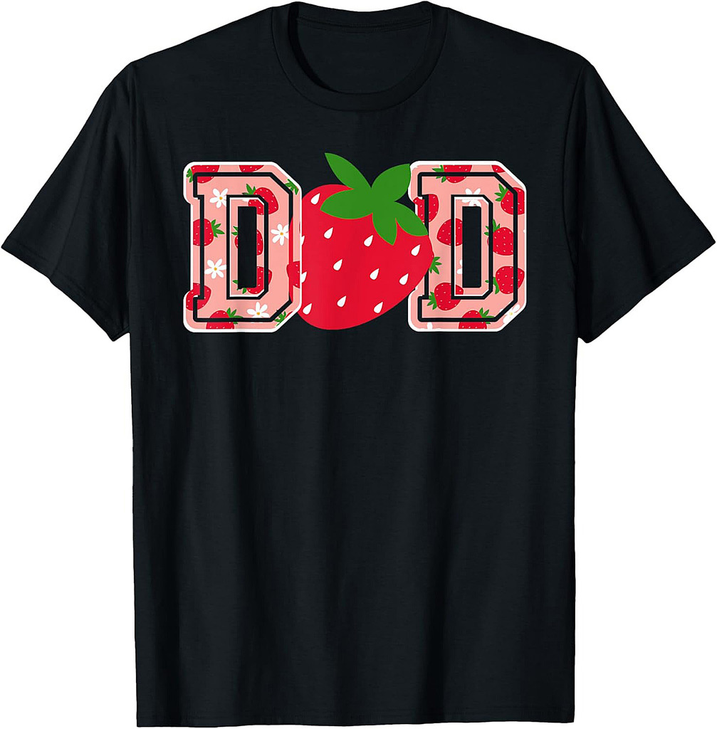Dad Strawberry  Funny Strawberry Father's Day  T-Shirt
