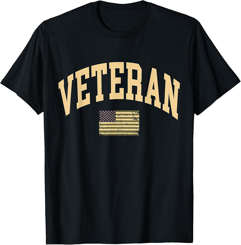 Veteran Veterans Day USA United States America American Flag T-Shirt