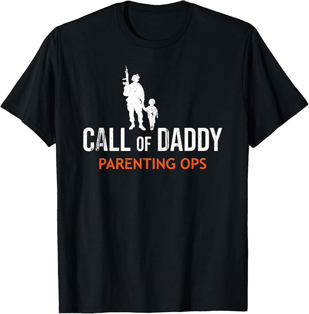 Mens Gamer Dad Call of Daddy Parenting Ops Father's Day T-Shirt