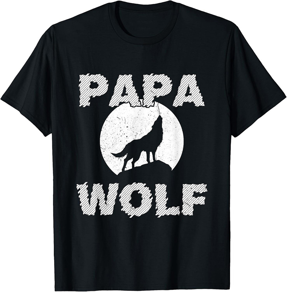 Dad Wolf Wolves Funny Father Dad Father's Day Gift Idea T-Shirt