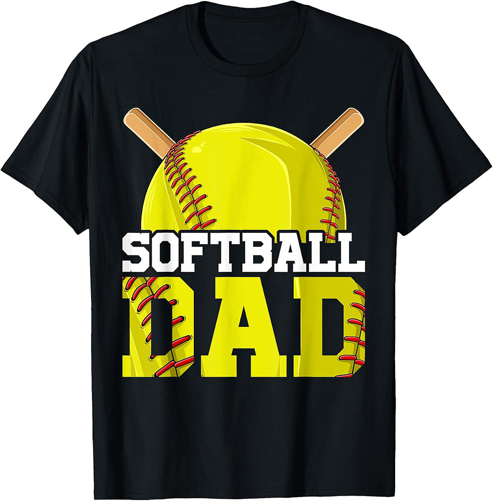 Softball Dad Hobby Lover Player Softballer Softball Father T-Shirt
