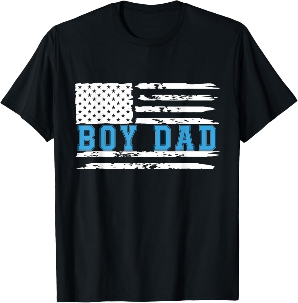 Boy Dad Proud Dad Of Boy Father of Boy Shirt For Dad US Flag T-Shirt