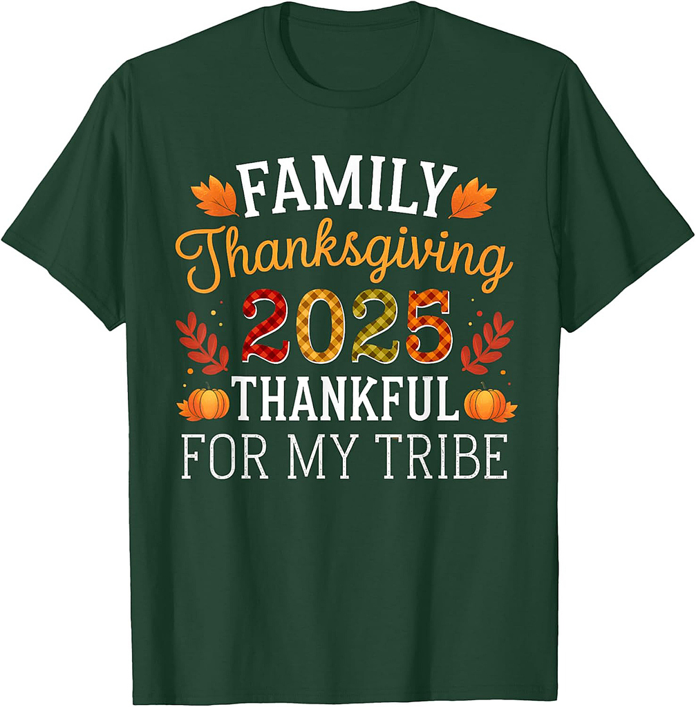 Family Thanksgiving 2025 Thankful For My Group Autumn T-Shirt