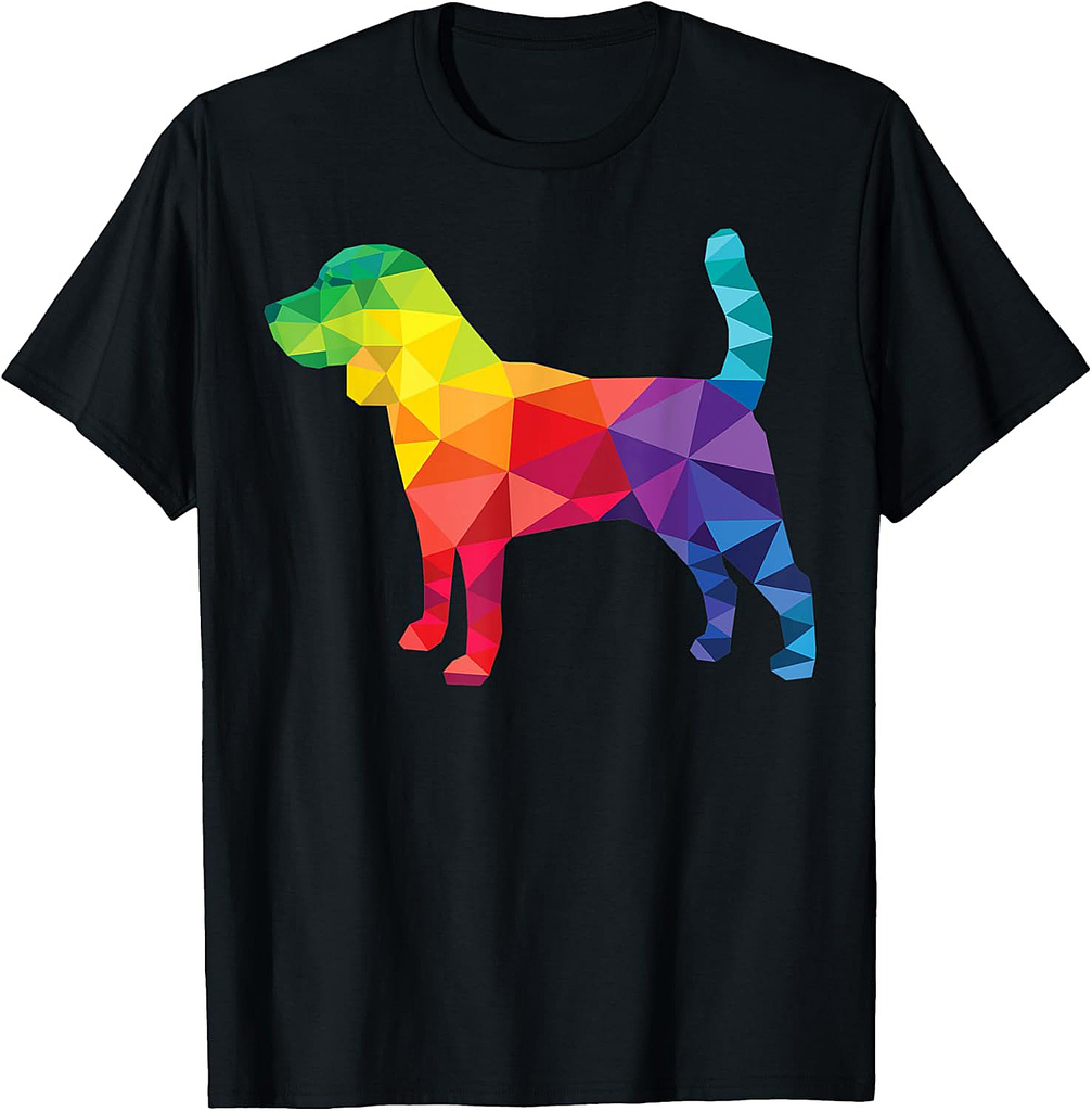 Beagle Gay Pride LGBT LGBTQ Rainbow Flag Dog Lovers Gifts T-Shirt