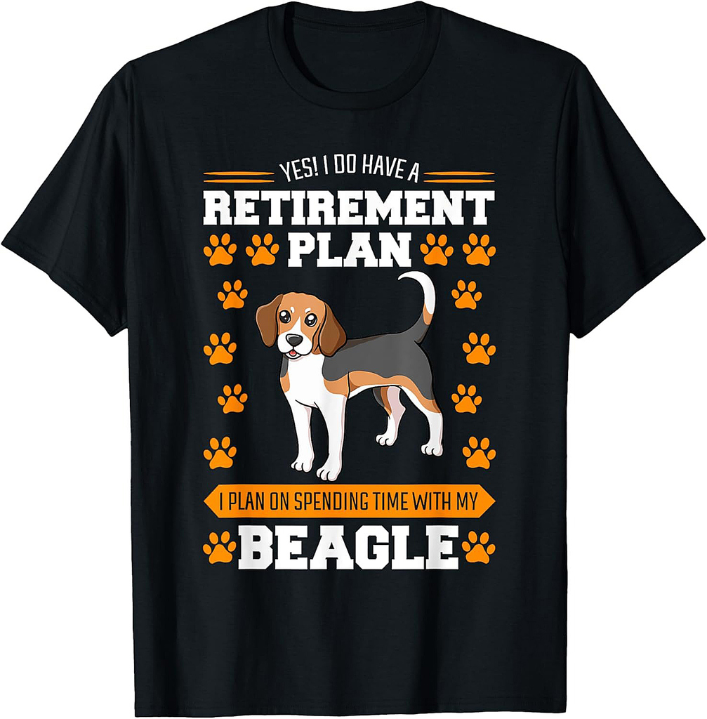 Beagle Retired Breeder Dog Hunting Hare Retirement Plan T-Shirt