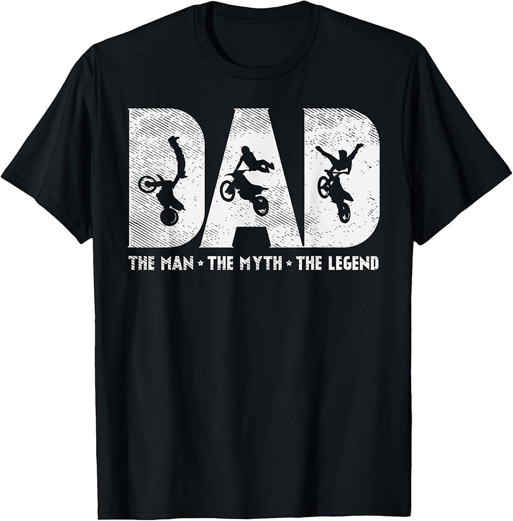 Motocross Dad Man Myth Legend Dirt Bike Motorcycle Race Father Gift T-Shirt