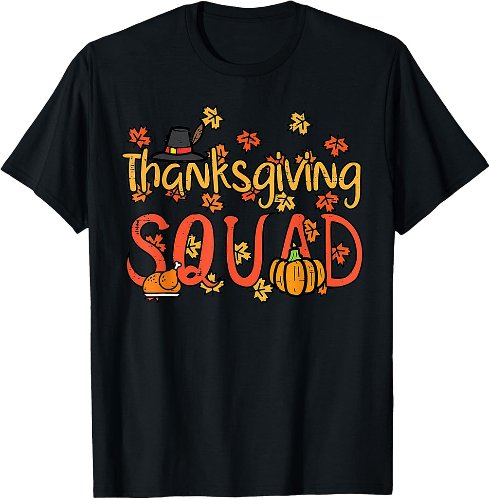Thanksgiving Squad Turkey Day Fall Matching Women Men T-Shirt
