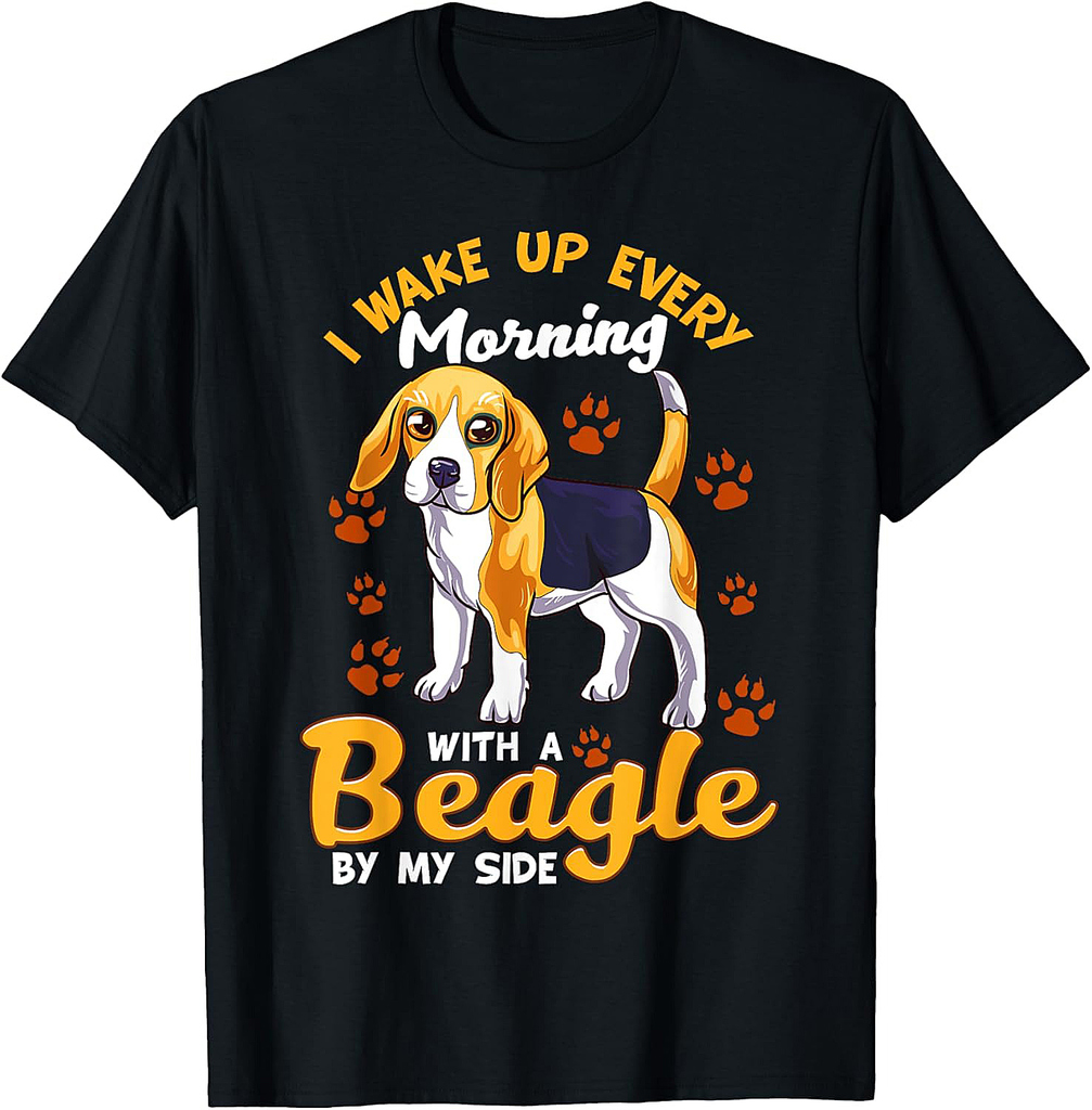 Cute I Wake Up Every Morning With a Beagle By My Side Puppy T-Shirt
