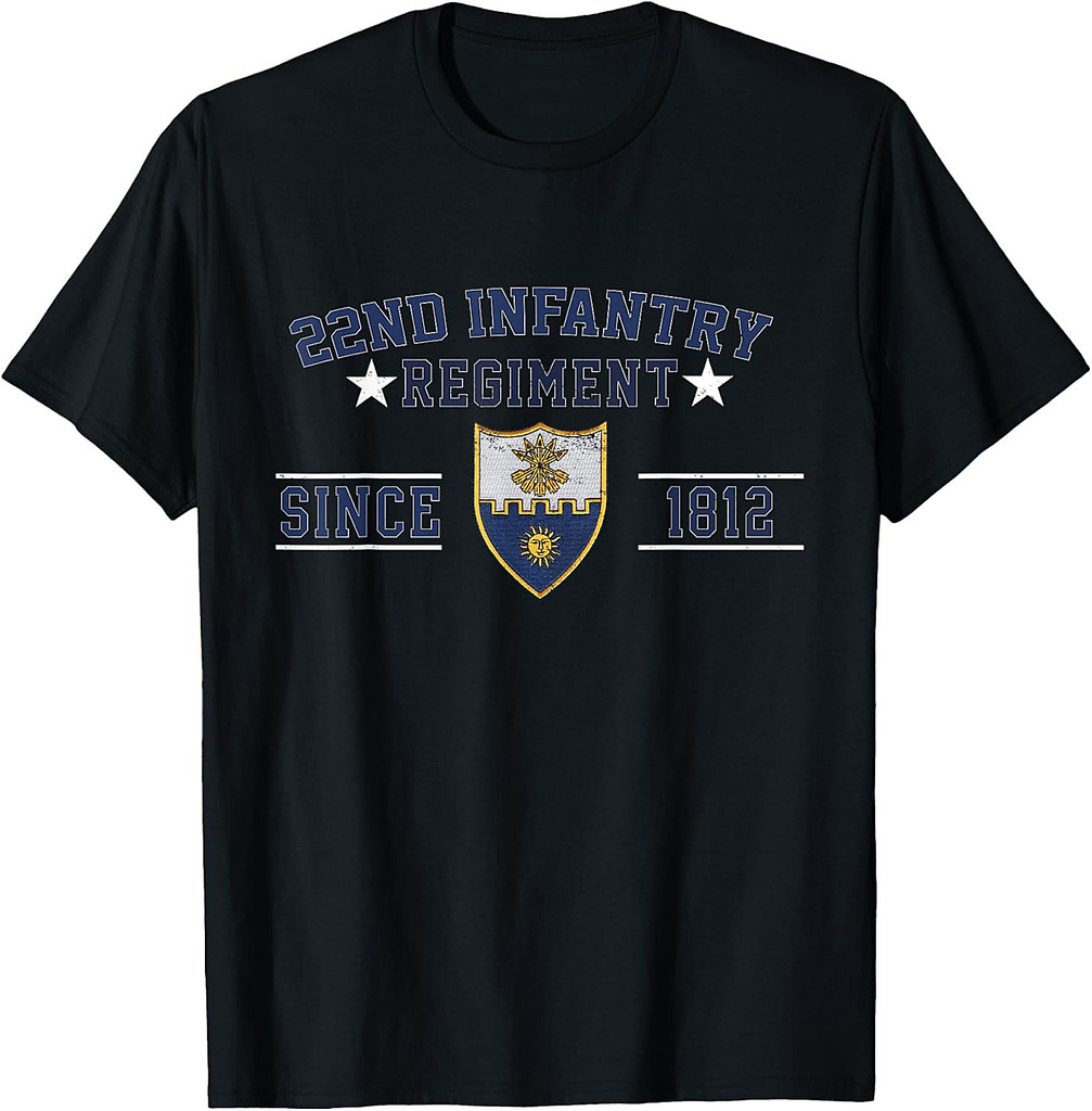22nd Infantry Regiment Veteran Military Father Day Christmas T-Shirt