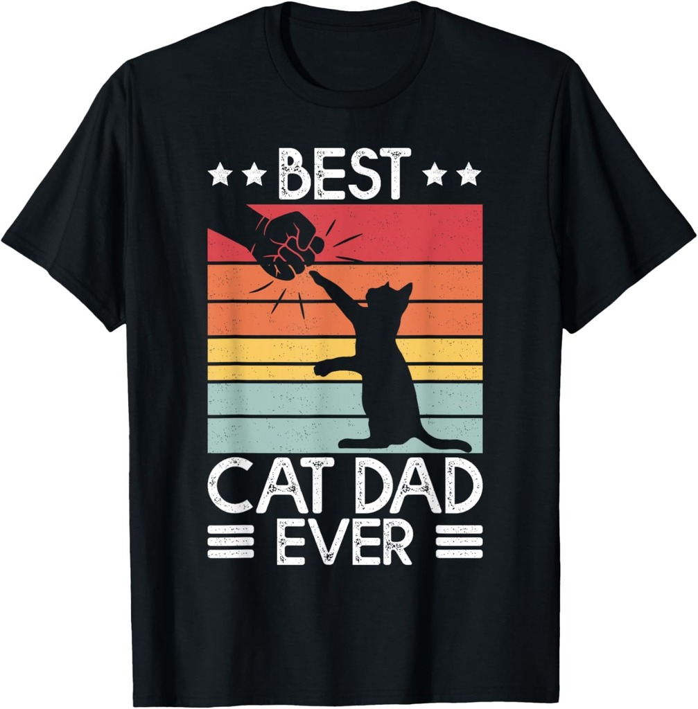 Cat Dad Shirt Best Cat Dad Ever Funny Dad T-Shirt