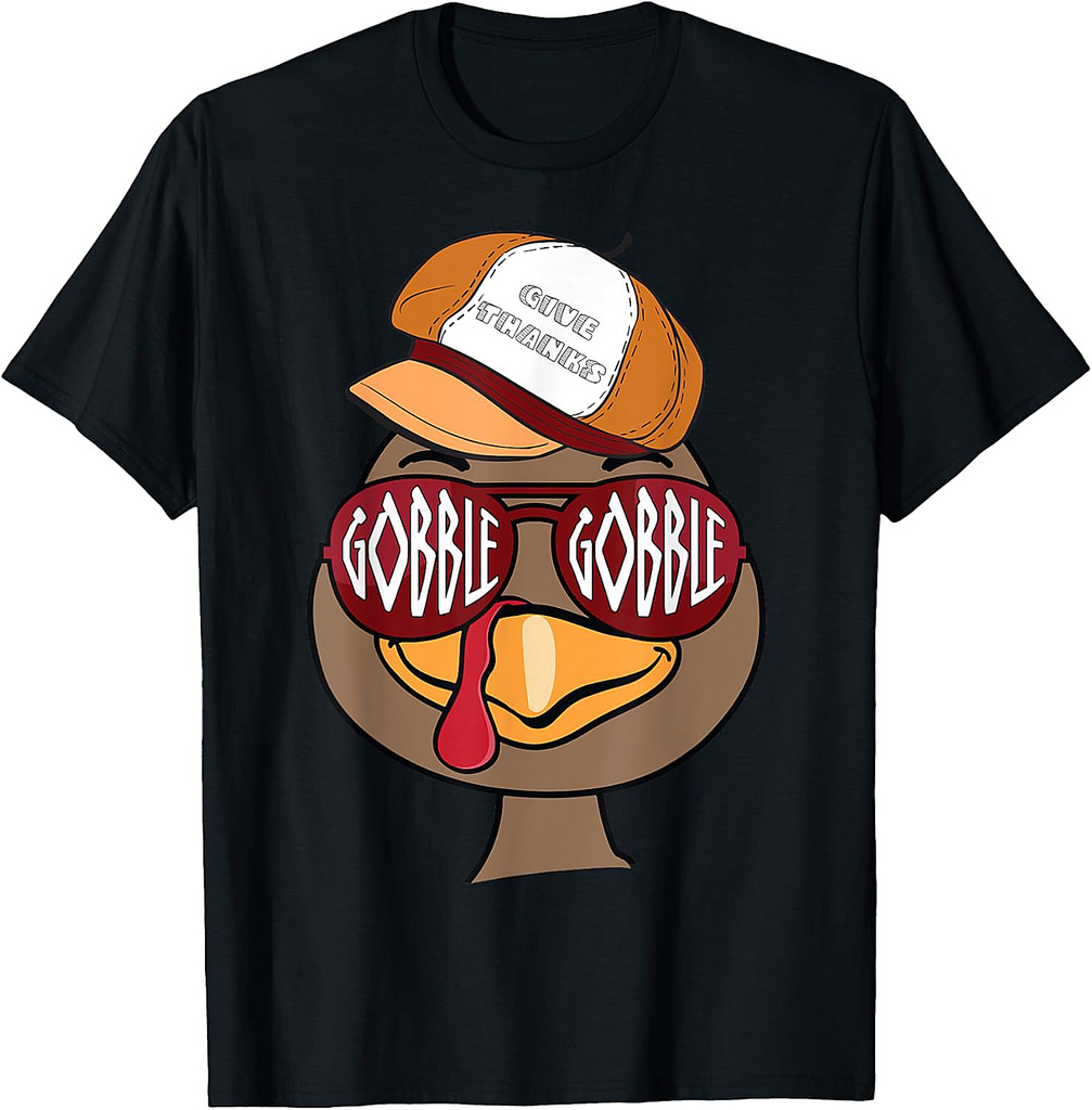 Thanksgiving Gobble Gobble Turkey Trot Pilgrim Give Thanks T-Shirt
