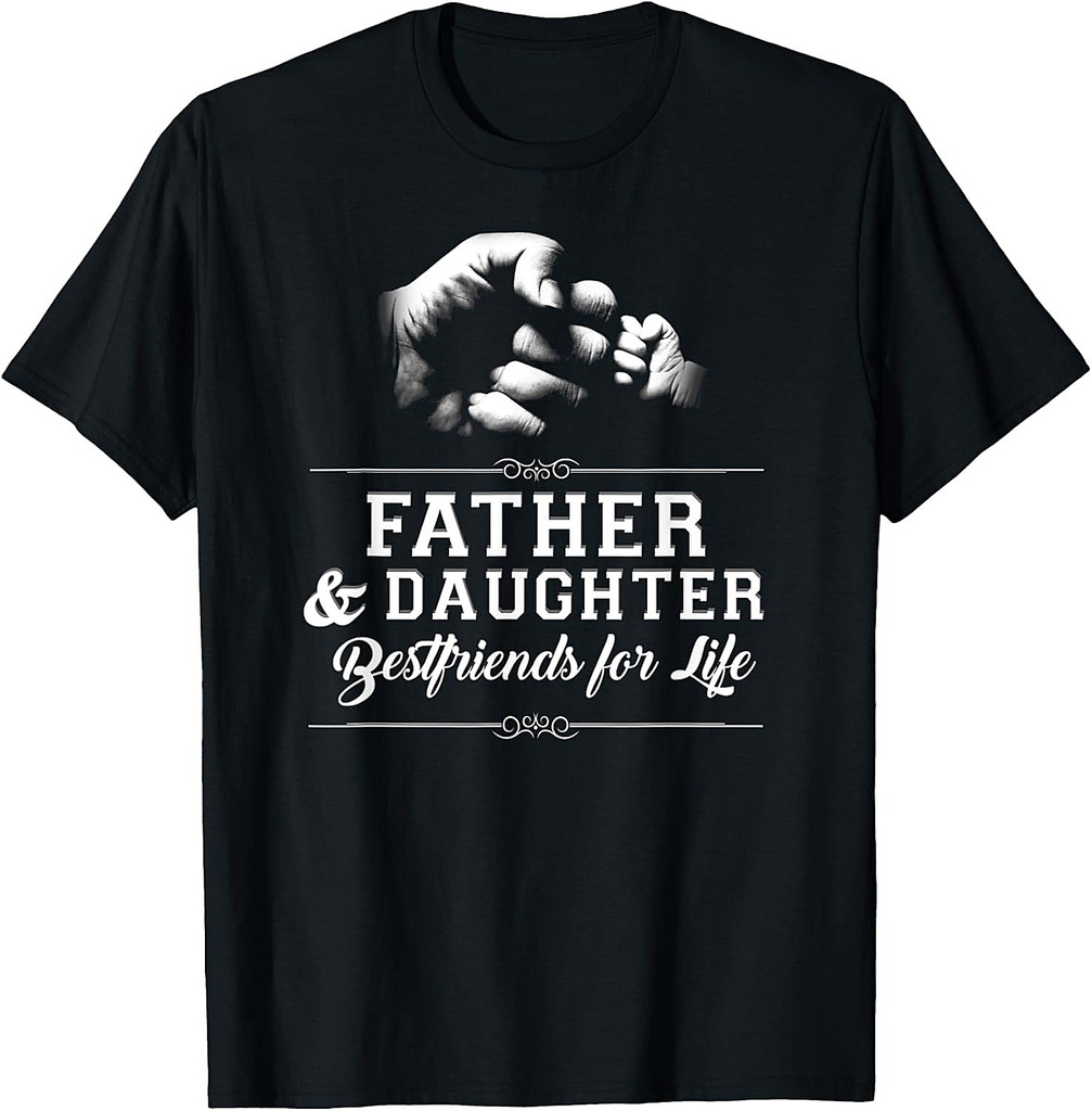 Father Daughter Friends Fist Bump TShirt Dad Father's Day T-Shirt