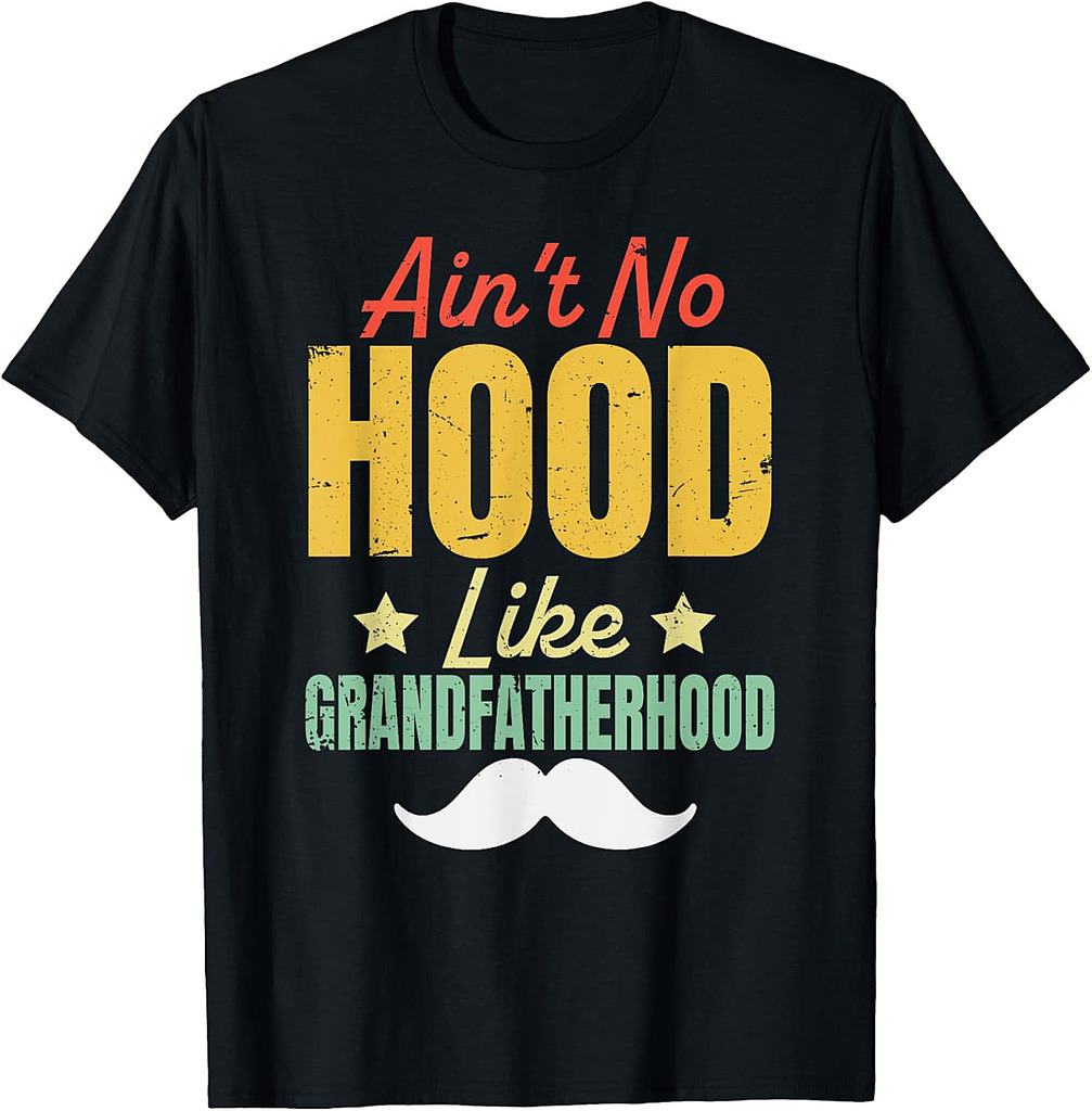 Grandpa & Son Ain't No Hood Like Grandfathehood Father's Day T-Shirt