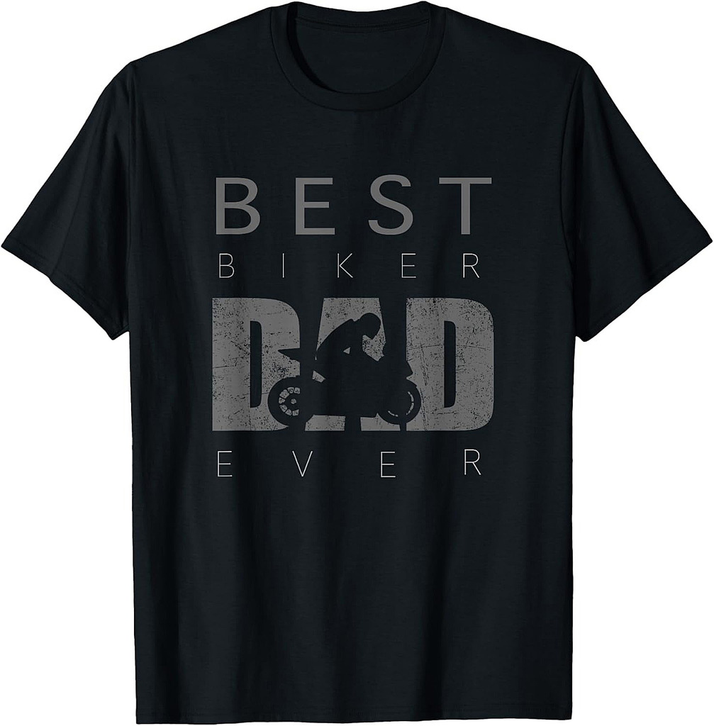 Best Biker Dad Ever Motorcycle Tshirt  Vintage Biker Dad T-Shirt