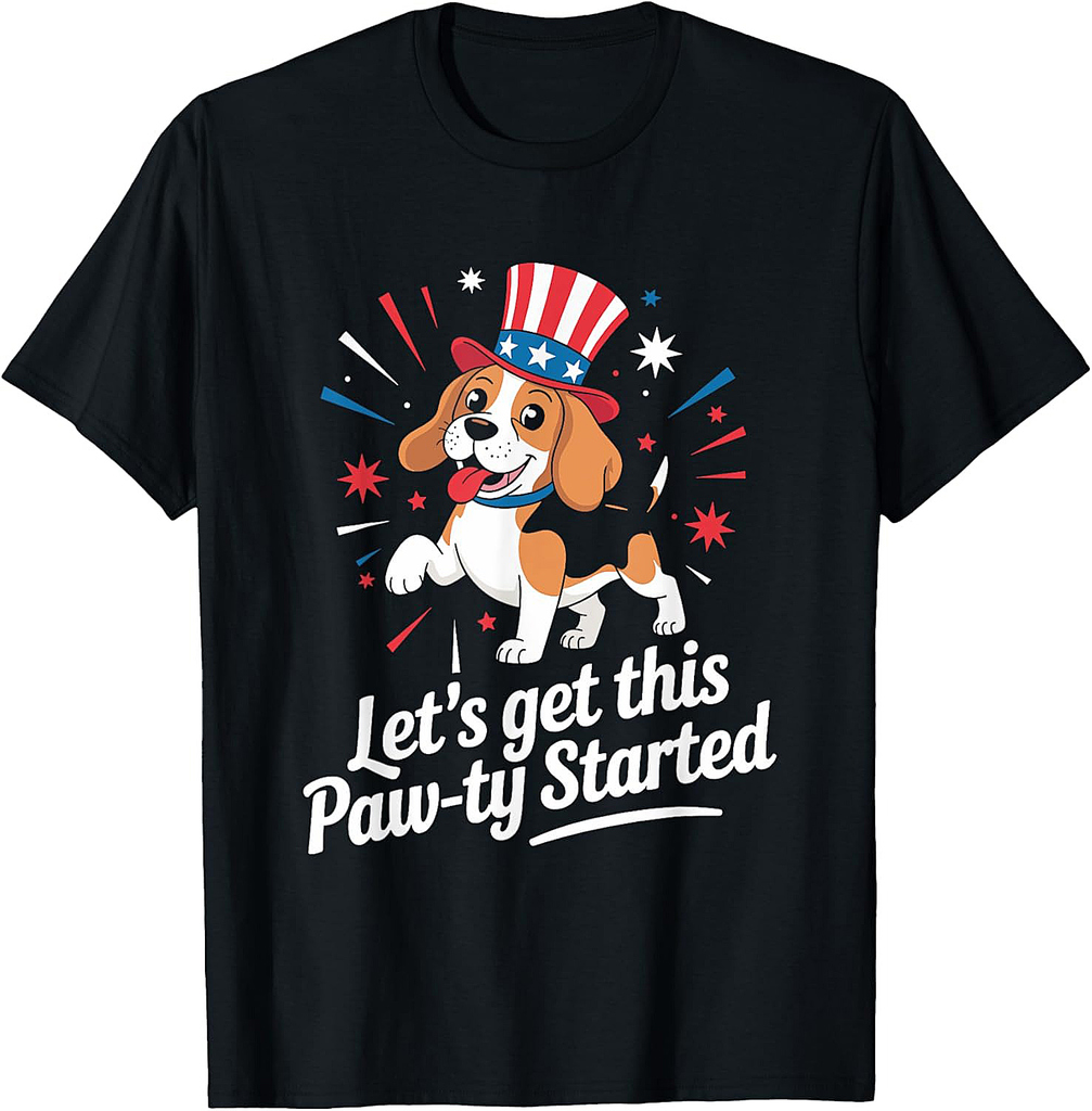 Beagle 4th of July USA Patriotic T-Shirt