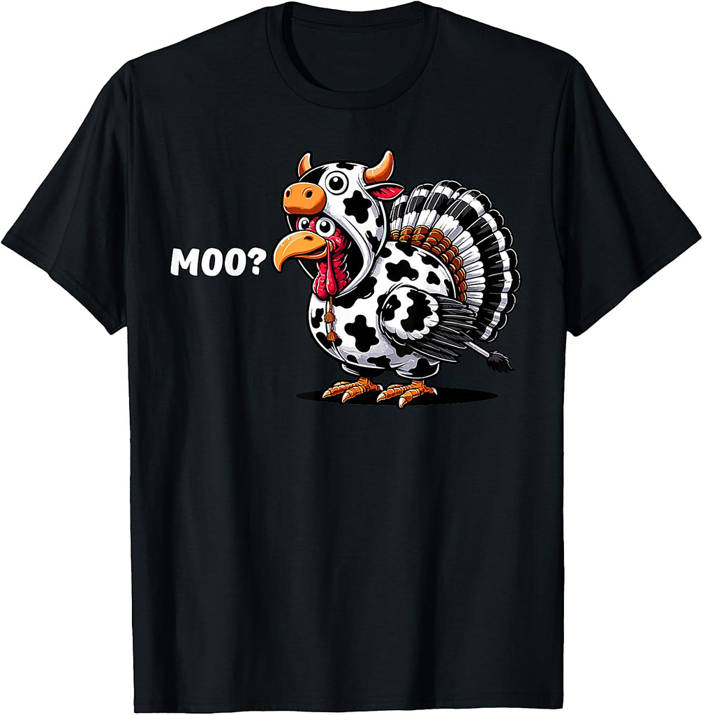 Turkey Moo Moo Funny Thanksgiving T-Shirt