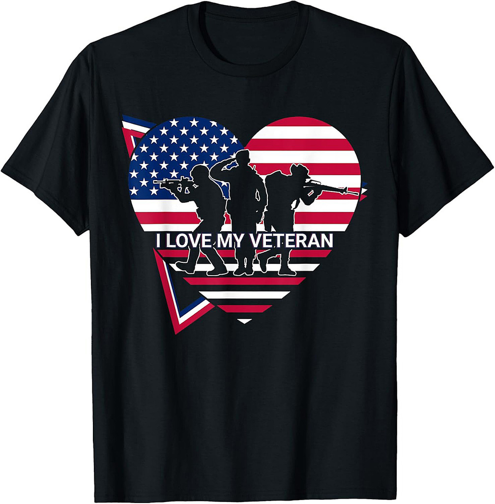 I Love My Veteran US Army Patriotic T-Shirt