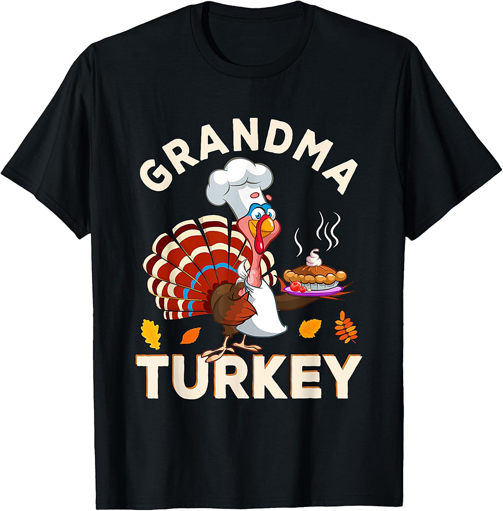 Grandma Turkey Family Matching Thanksgiving Dinner T-Shirt