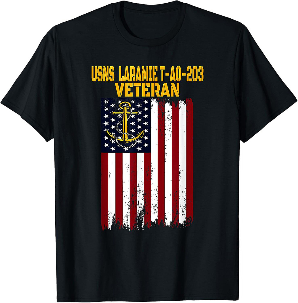USNS Laramie T-AO-203 Replenishment Oiler Ship Veterans Day T-Shirt