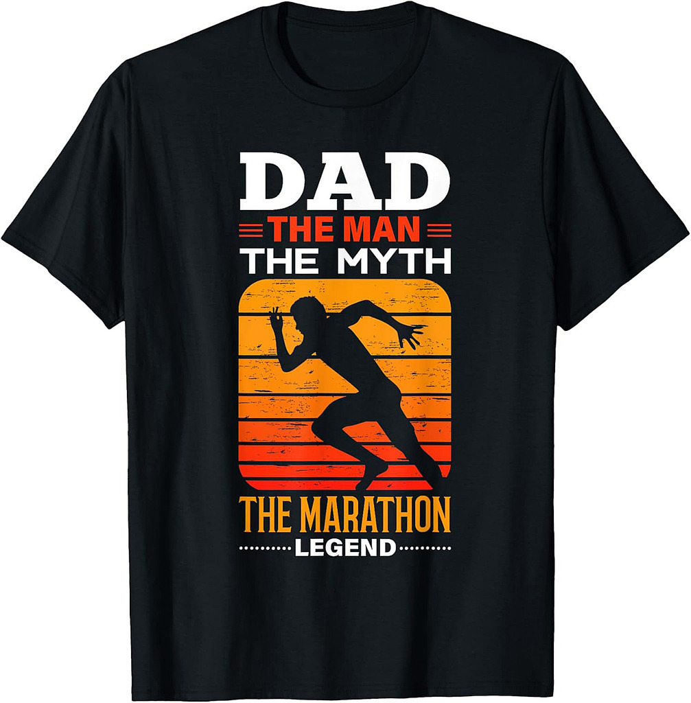 Marathon Dad Shirt Best Marathoner Father Running Dad T-Shirt