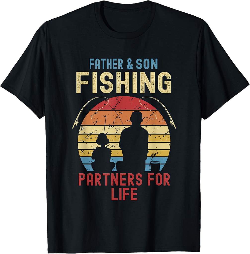 Father Son Fishing Partners For Life Matching Father's Day T-Shirt