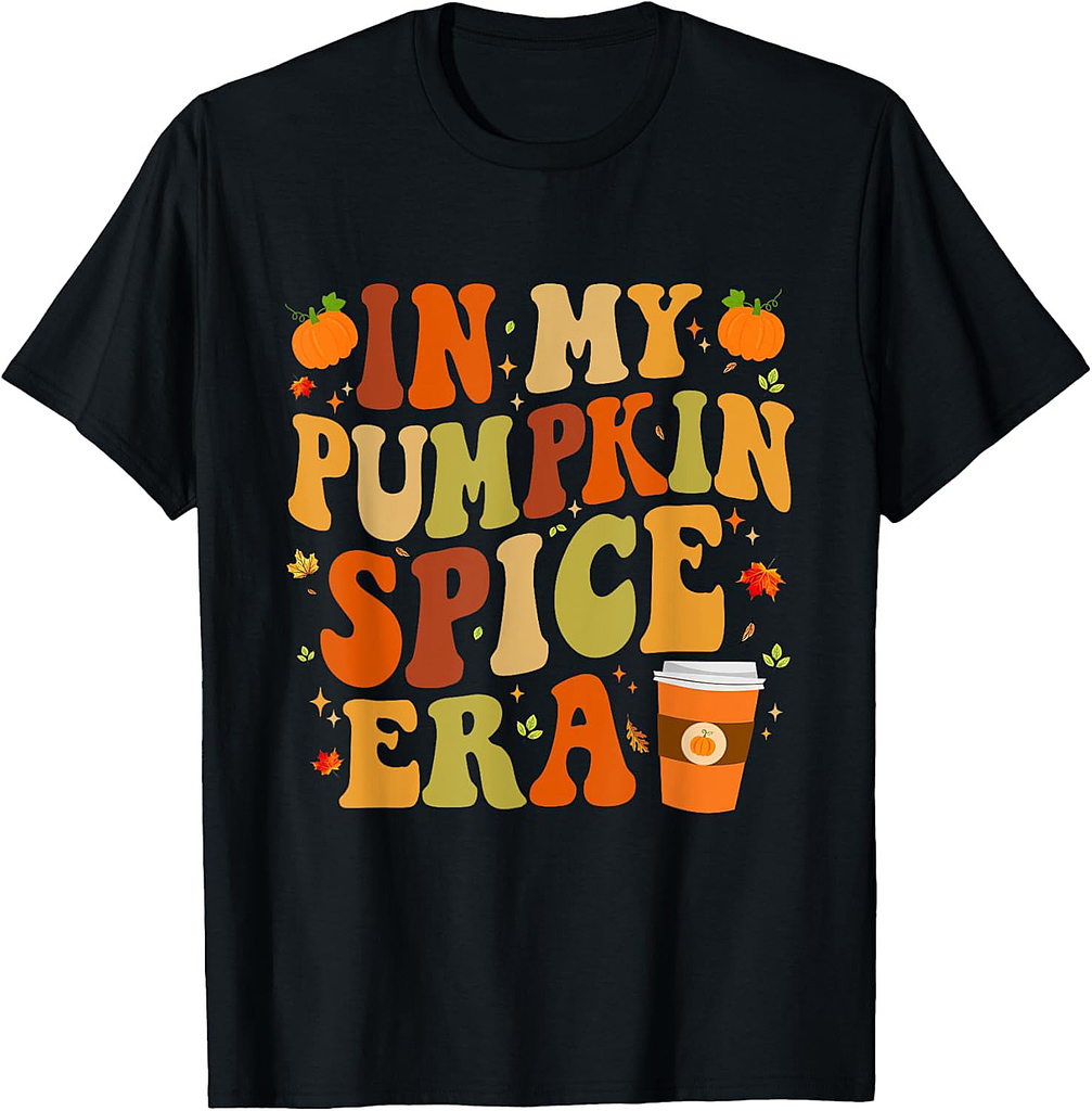In My Pumpkin Spice Era Funny Retro Fall Vibes Thanksgiving T-Shirt
