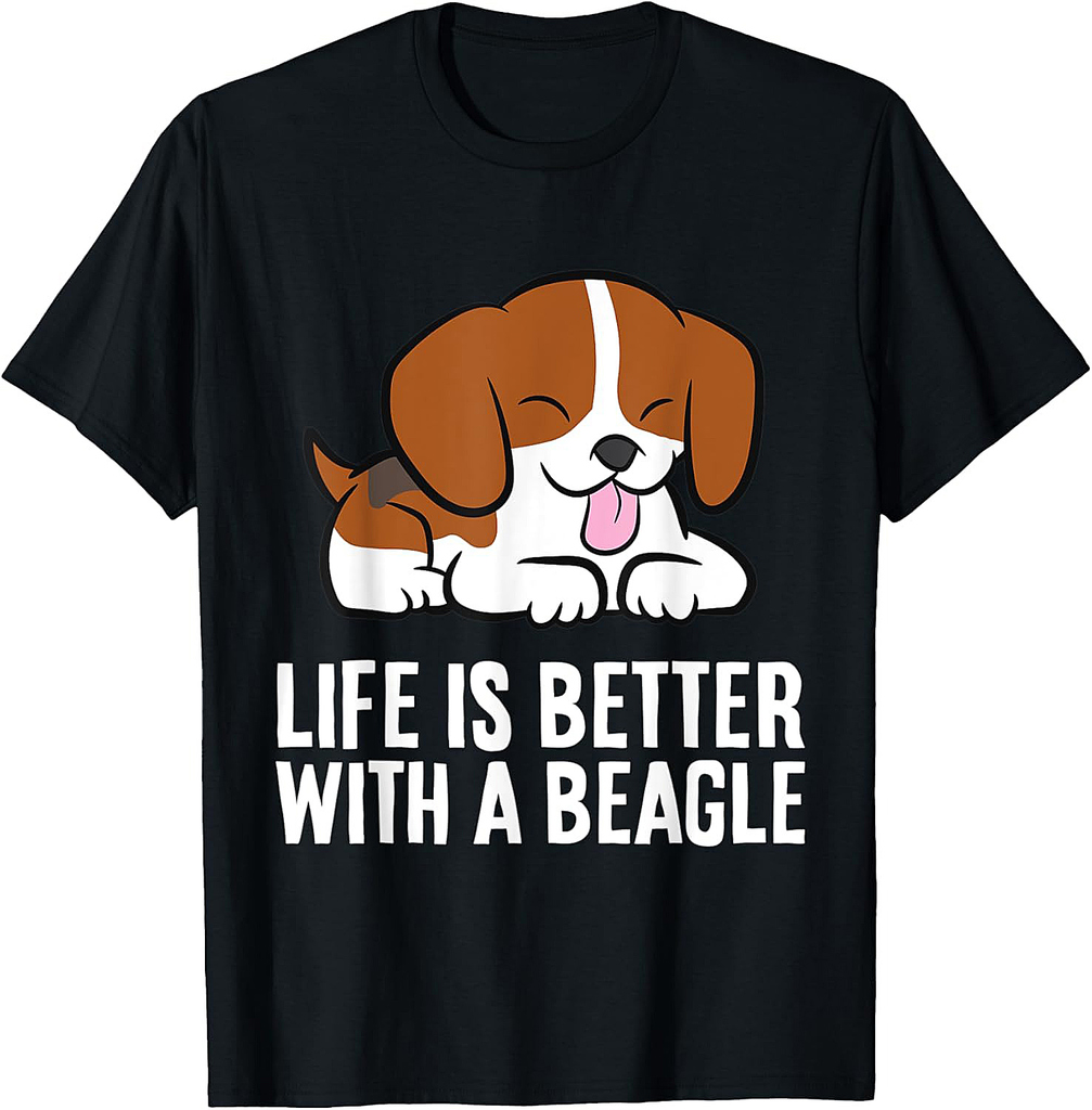 Life Is Better With A Beagle Cute Beagle Puppy T-Shirt