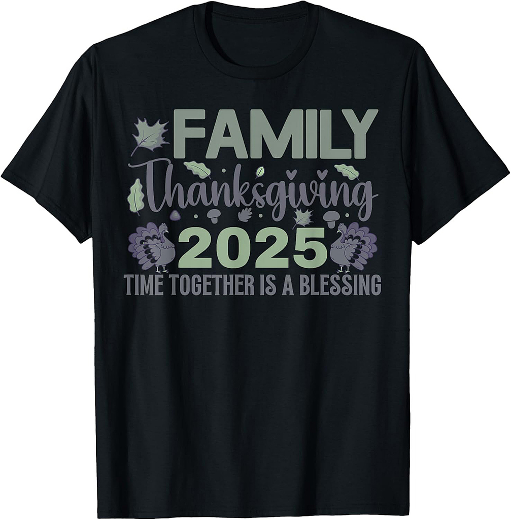 Family Thanksgiving 2025 Crew Pumpkin Group Matching Thanksgiving T-Shirt