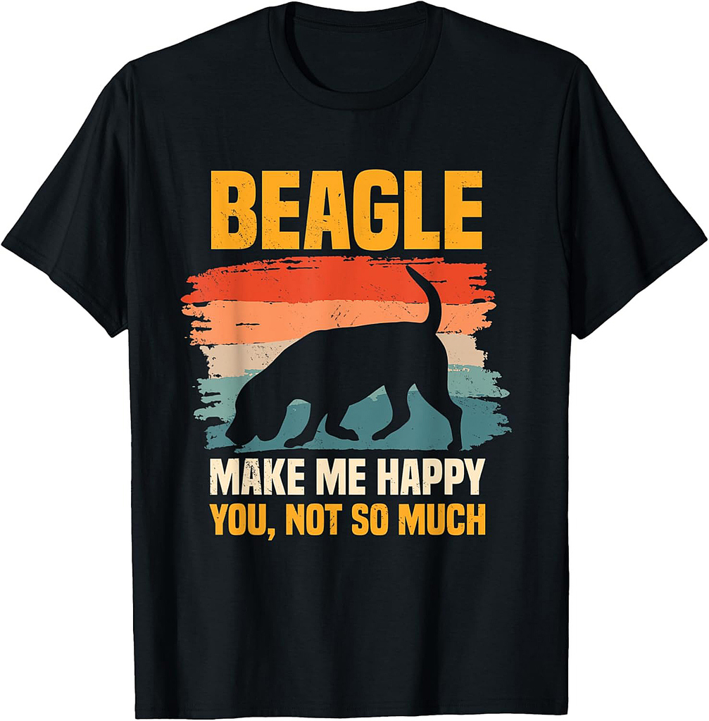 Beagle Retro Vintage Small Scent Dog Hunting Pet Breeder T-Shirt for Men Women