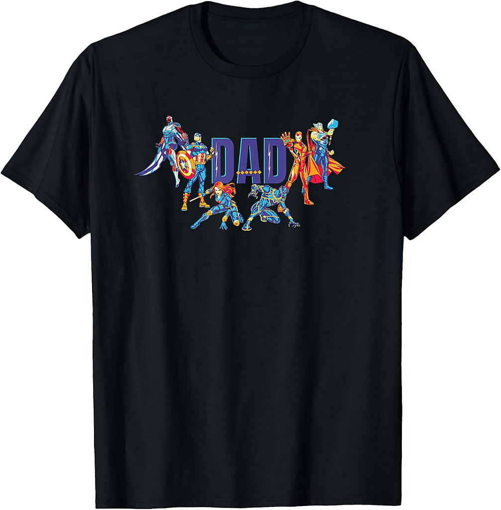 Marvel Super Heroes Avengers Family Vacation Trip Dad T-Shirt