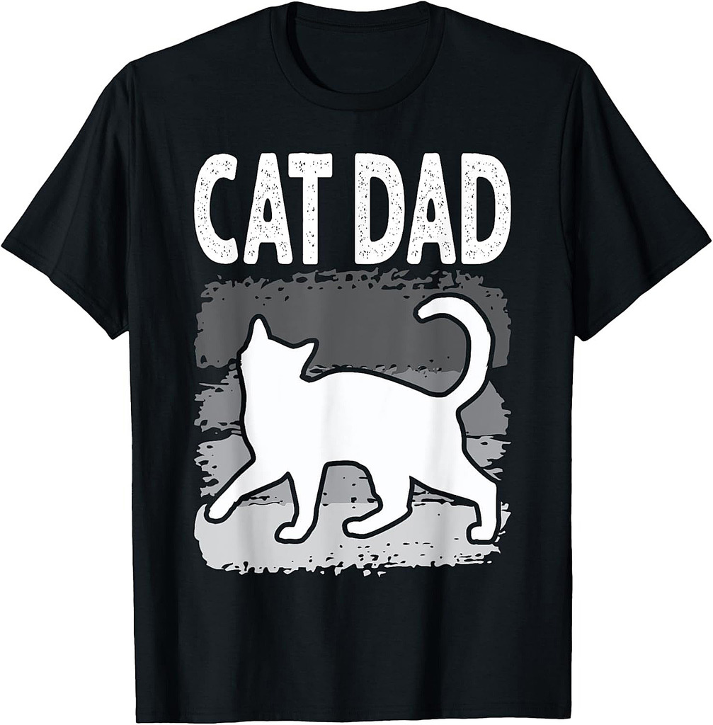 Best Cat Dad Fathers Day Men Kitty Daddy Papa T-Shirt