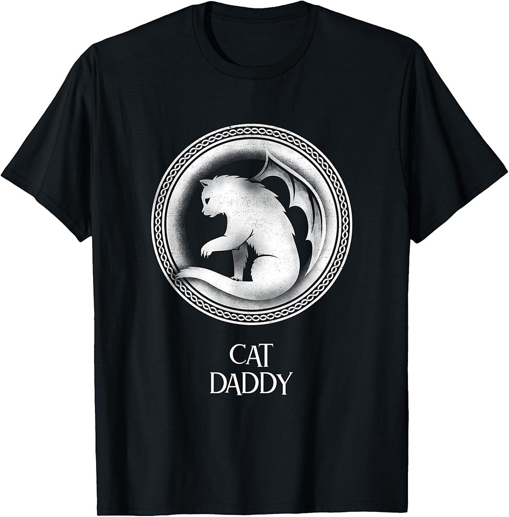 Cat Dad Fathers Day Men Kitty Cat Daddy Papa T-Shirt
