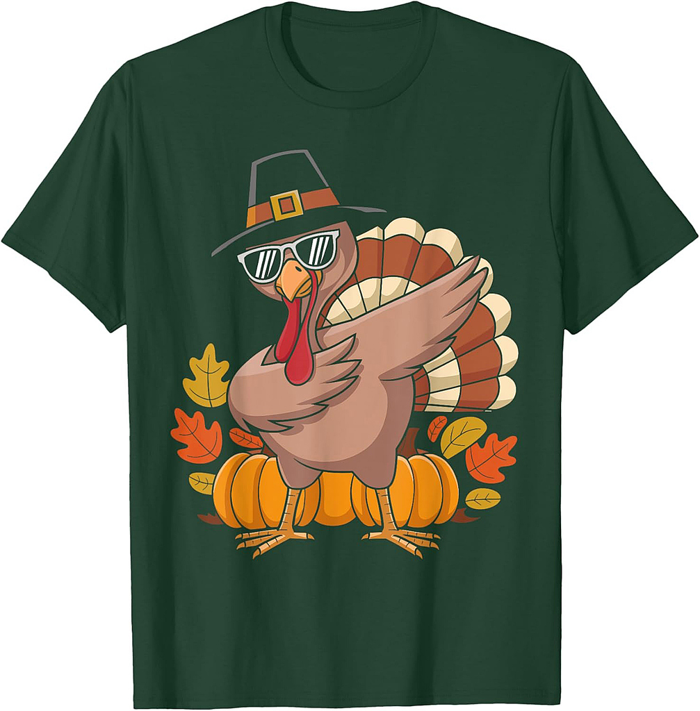 Turkey Pumpkin Funny Turkey Thanksgiving Day T-Shirt