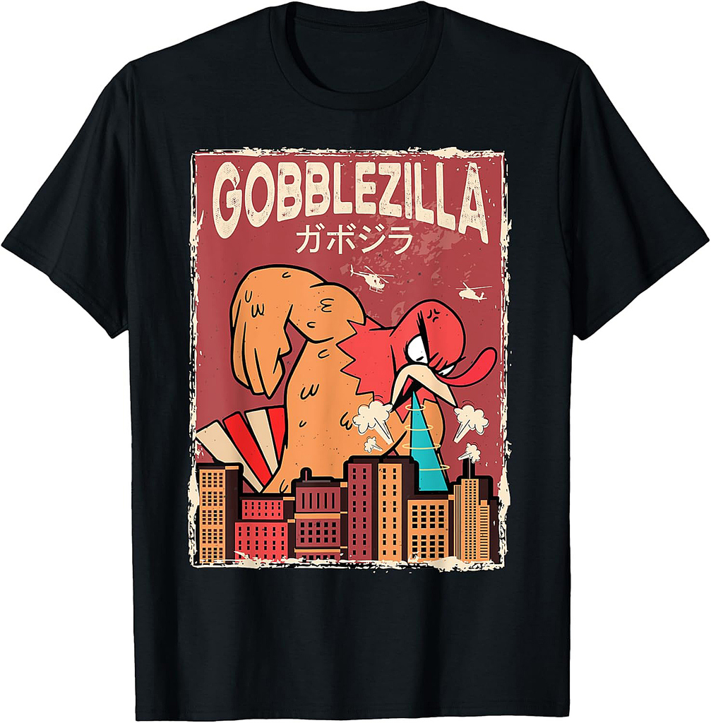 Gobblezilla Turkey Thanksgiving T-Shirt