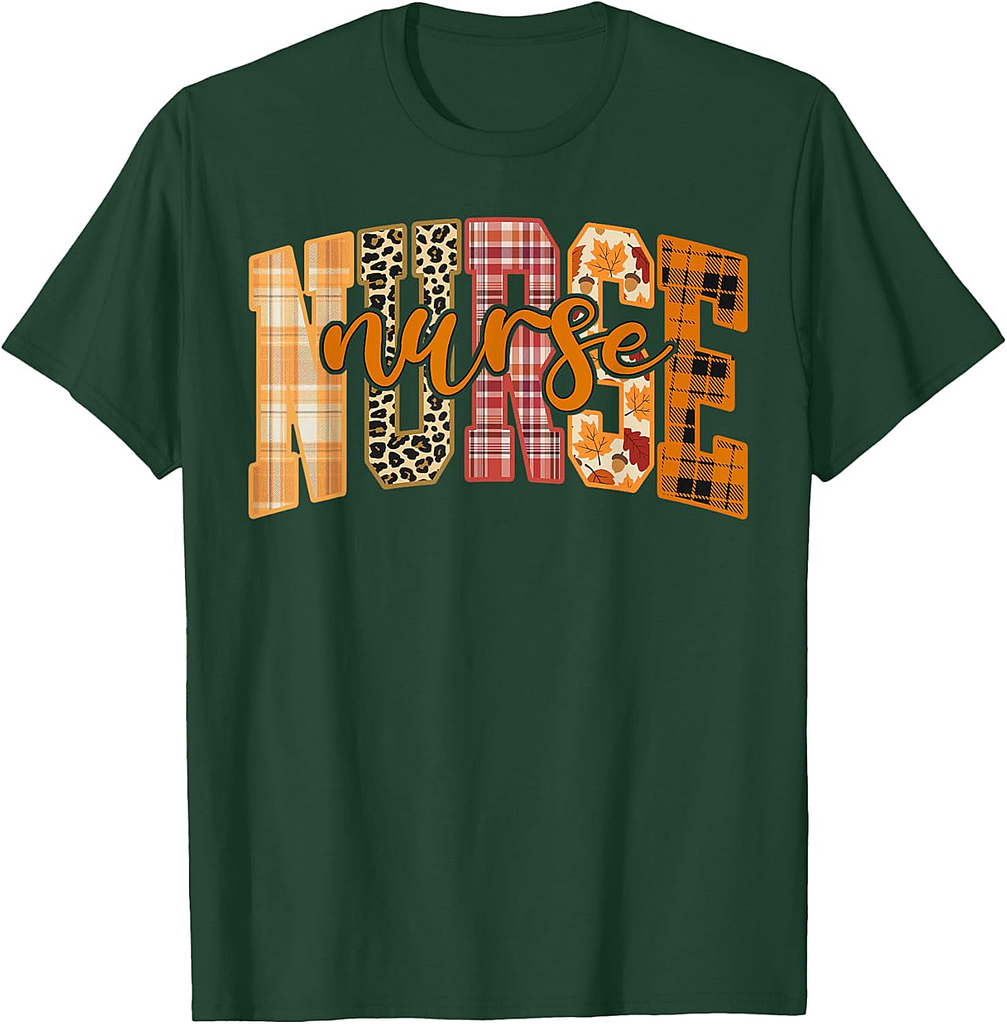 Nurse Halloween Thanksgiving Cozy Season Fall T-shirt