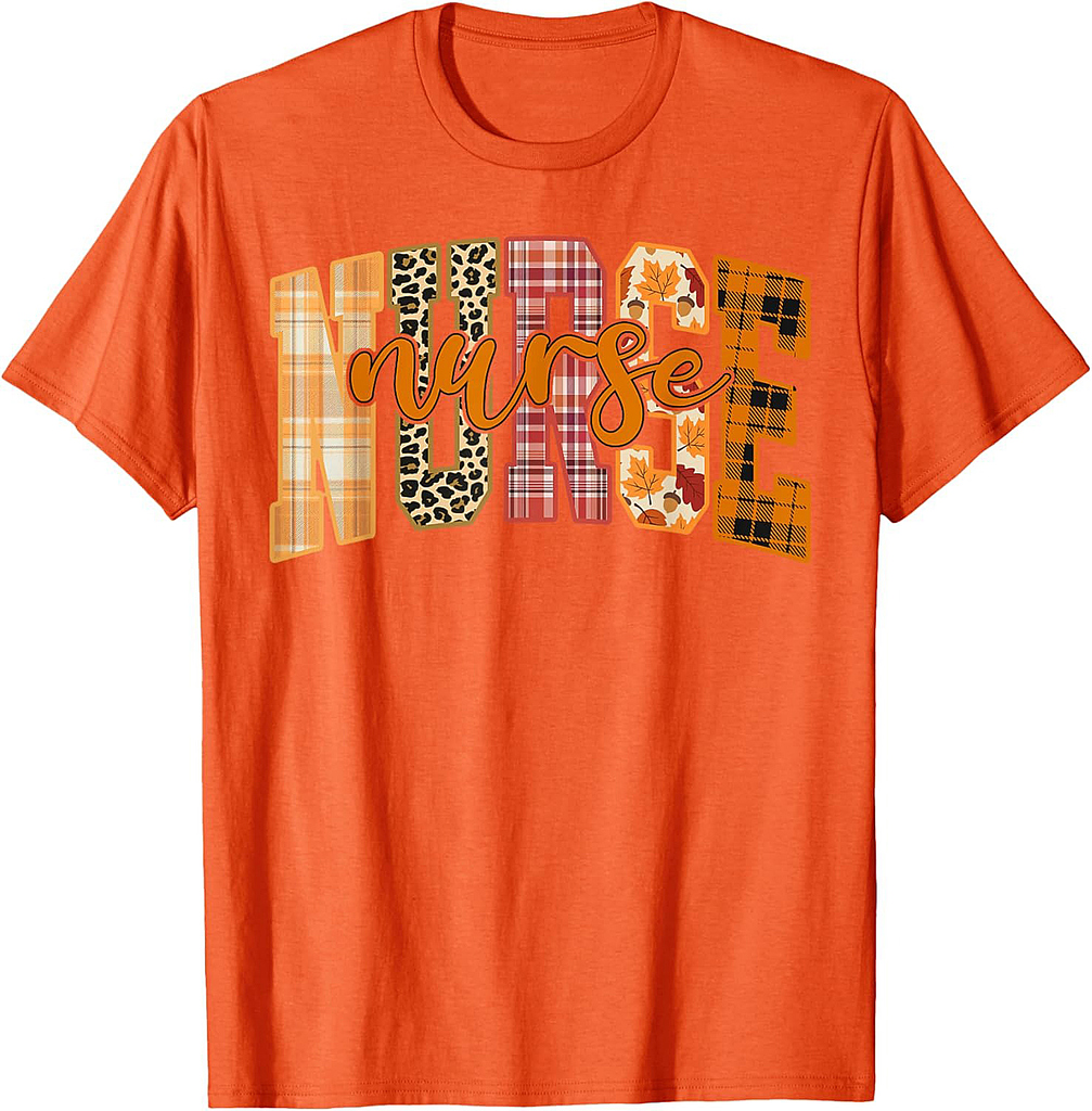 Nurse Halloween Thanksgiving Cozy Season Fall T-shirt