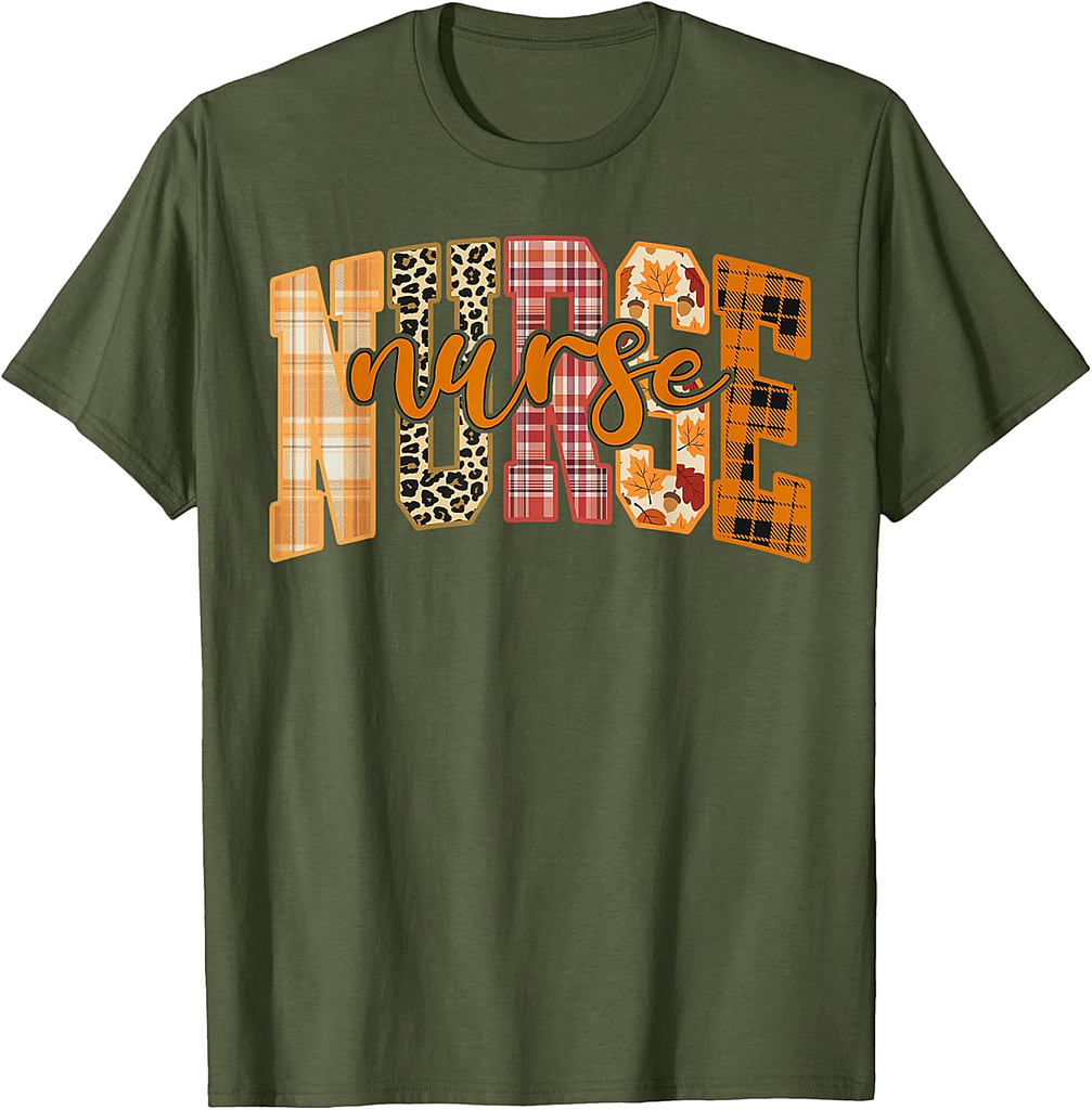 Nurse Halloween Thanksgiving Cozy Season Fall T-shirt