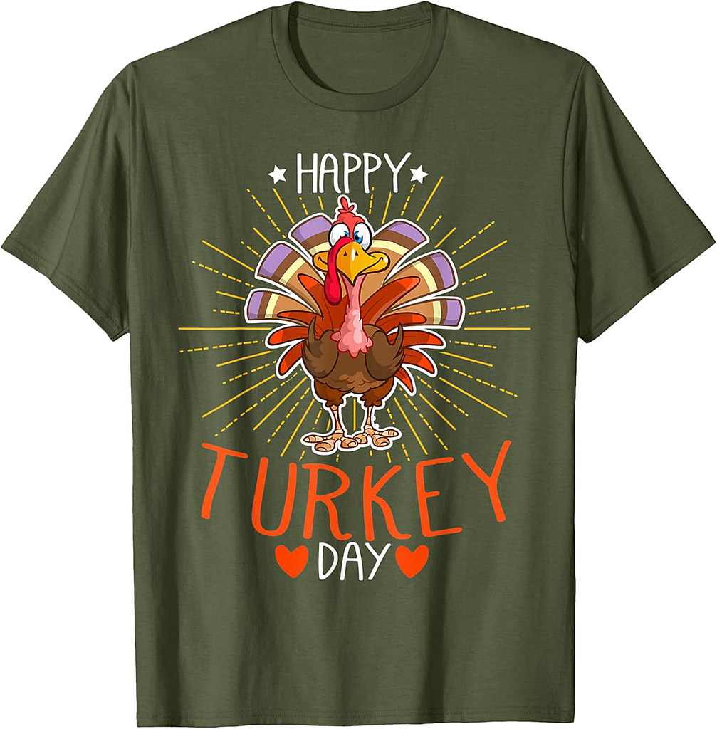 Happy Turkey Day Design ThanksGiving Day Gift T-Shirt