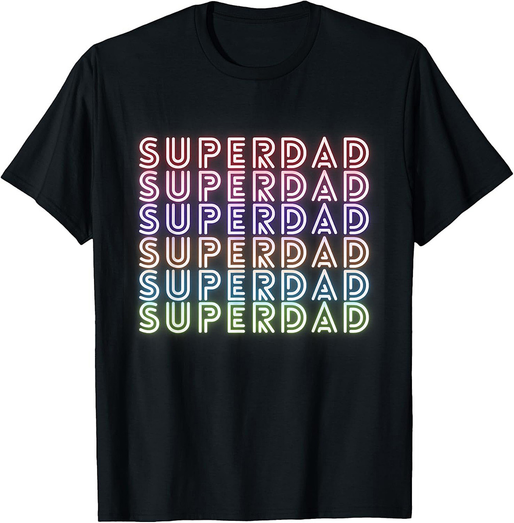 Funny Superdad Retro Vintage Dad Father Super Dad T-Shirt