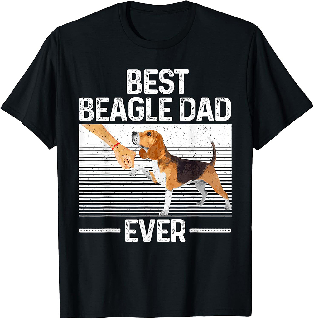 Best Beagle Design For Men Dad Hound Dog Breed Beagle Lover T-Shirt