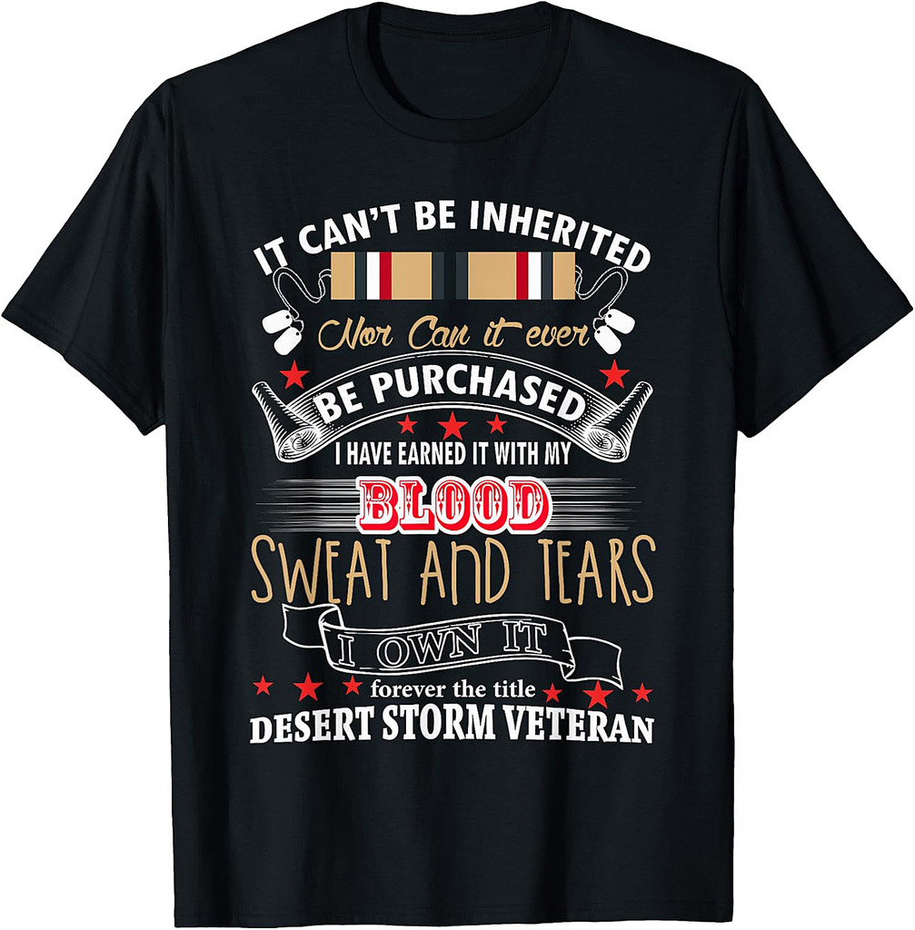 Desert Storm Veteran Desert Shield Vet T-Shirt
