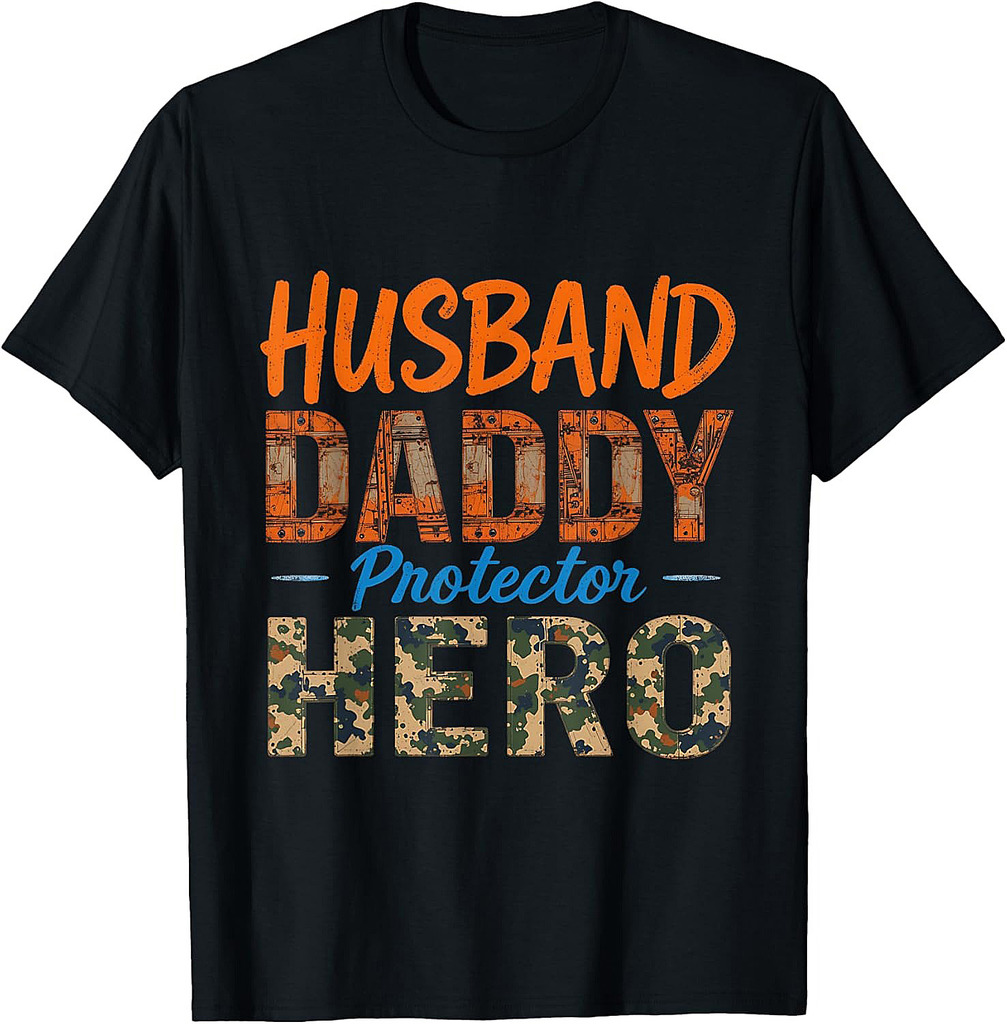 Funny Husband Daddy Protector Hero Father's Day T-Shirt