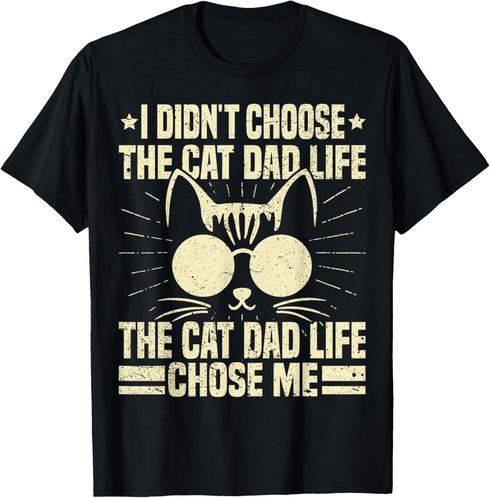 Cat Dad Tee For Men Funny Cat Dad Father's Day Cat Daddy T-Shirt