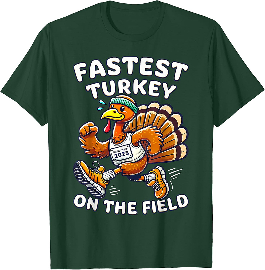 Thanksgiving Turkey Trot 2025 Fastest Turkey on the Field T-Shirt