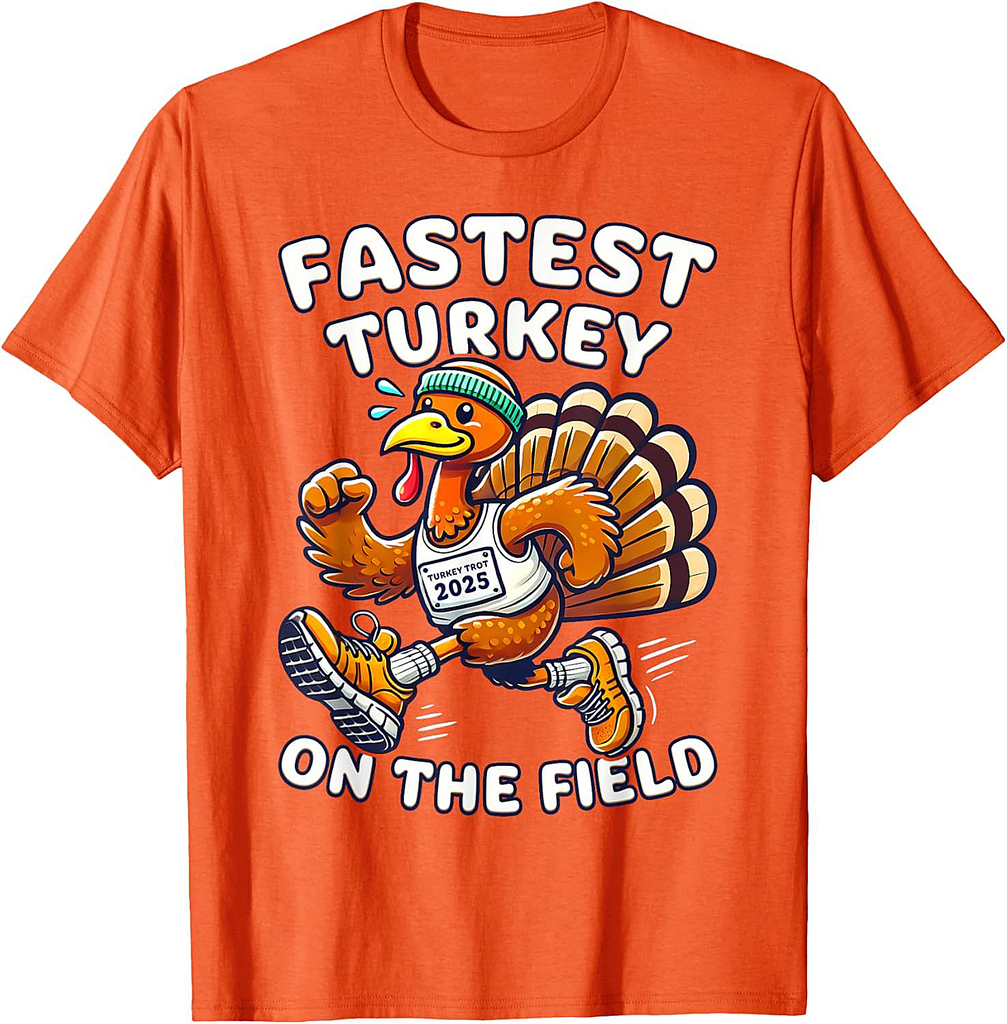 Thanksgiving Turkey Trot 2025 Fastest Turkey on the Field T-Shirt