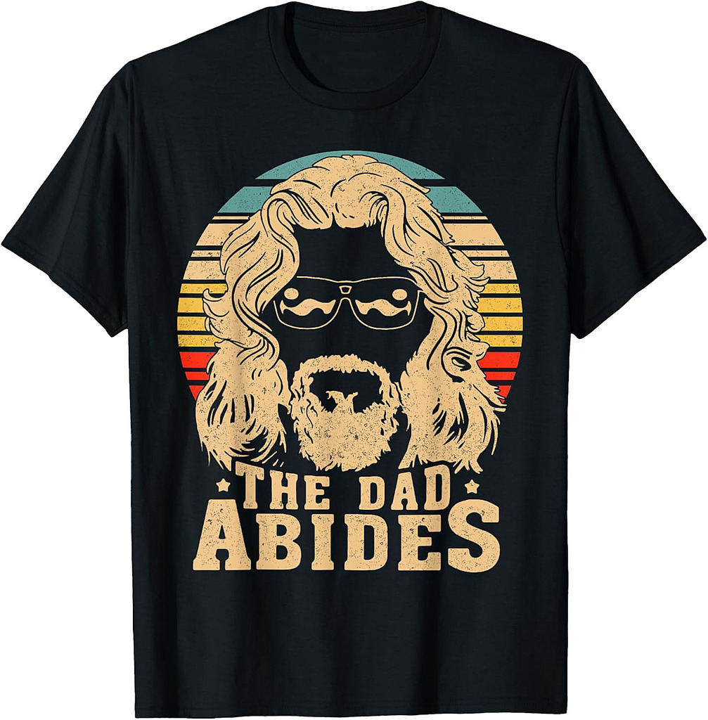 Vintage Retro The Dad Abides Funny Dad Father's Day T-Shirt