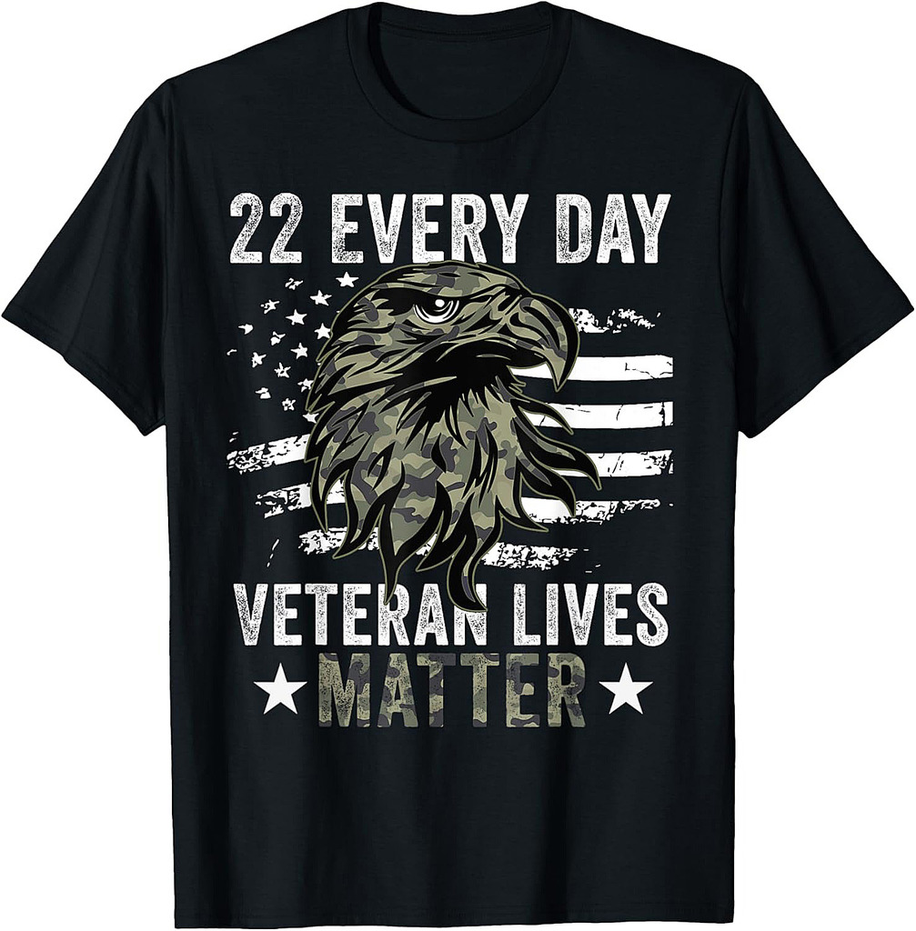 Tu 22 Every Day Veteran Lives Matter Camouflage Flag T-Shirt