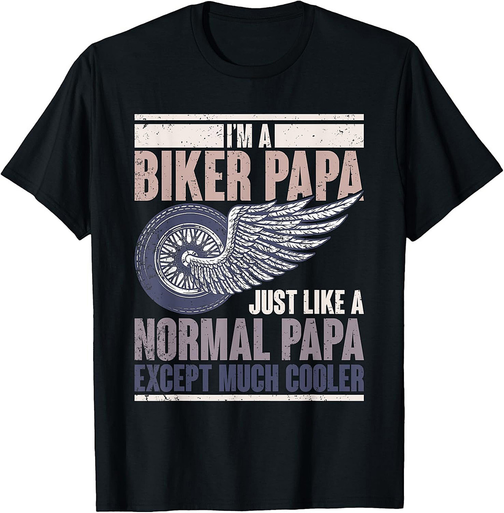 Motorcycle Rider Papa Retired Biker Grandpa Gift Biker T-Shirt