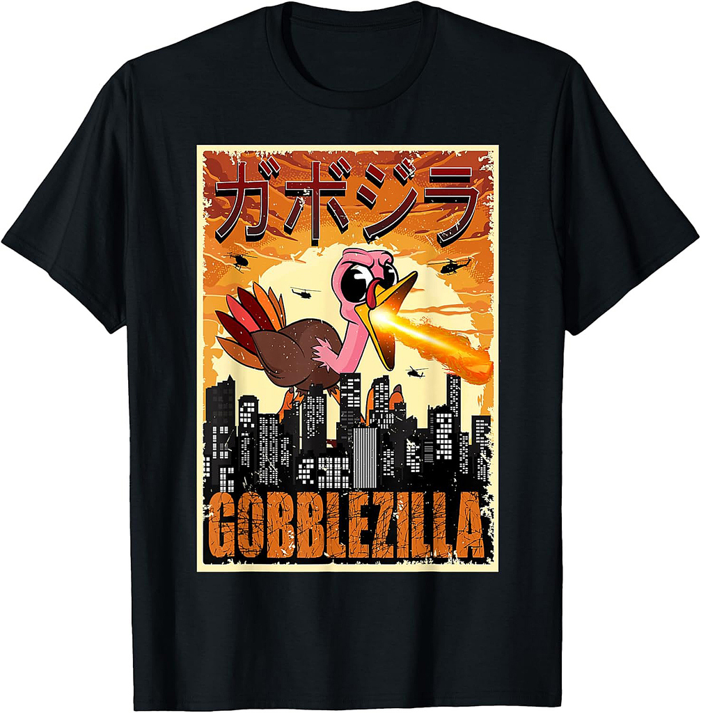 Gobblezilla Turkey Thanksgiving T-Shirt